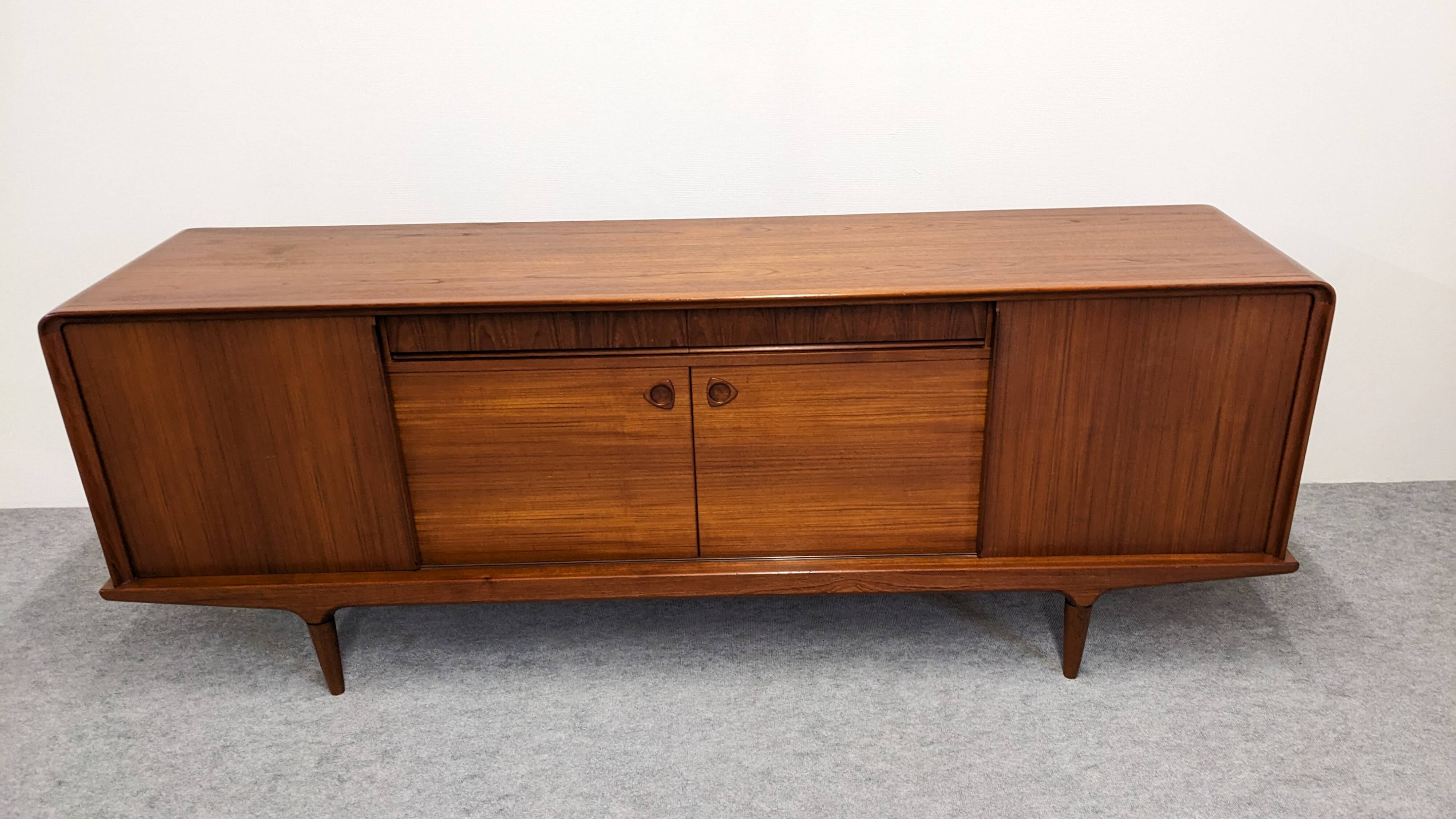Teak enfilade by Johannes Andersen for Clausen & Son, Denmark 1960.