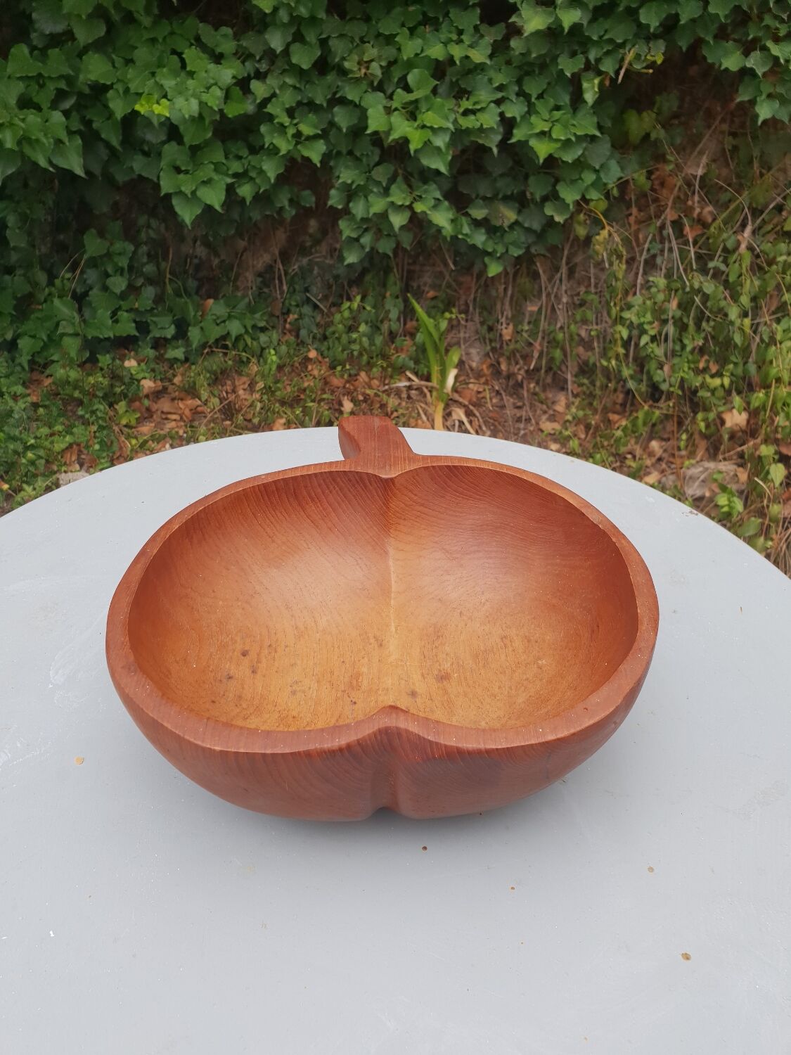 Vintage teak fruit cup