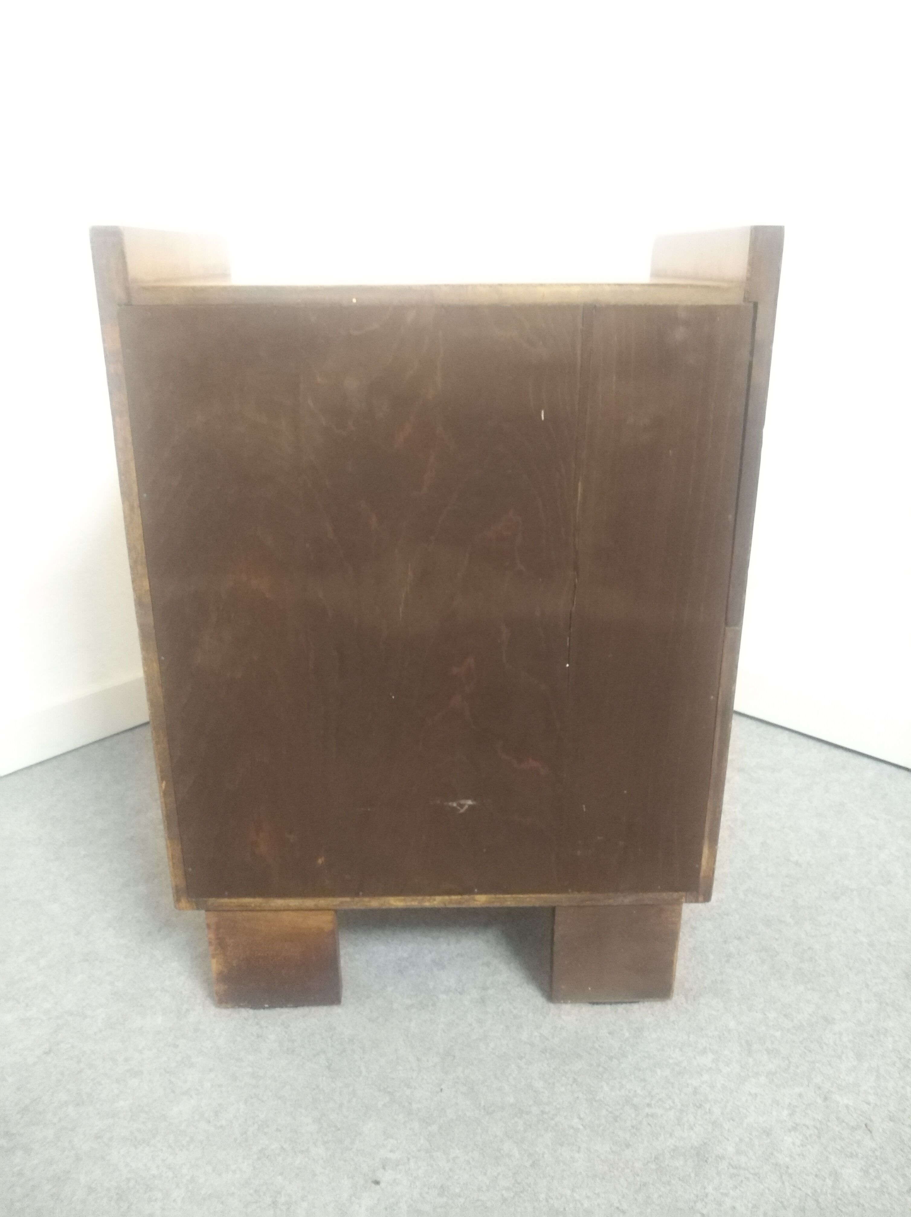 Art Deco walnut bedside table