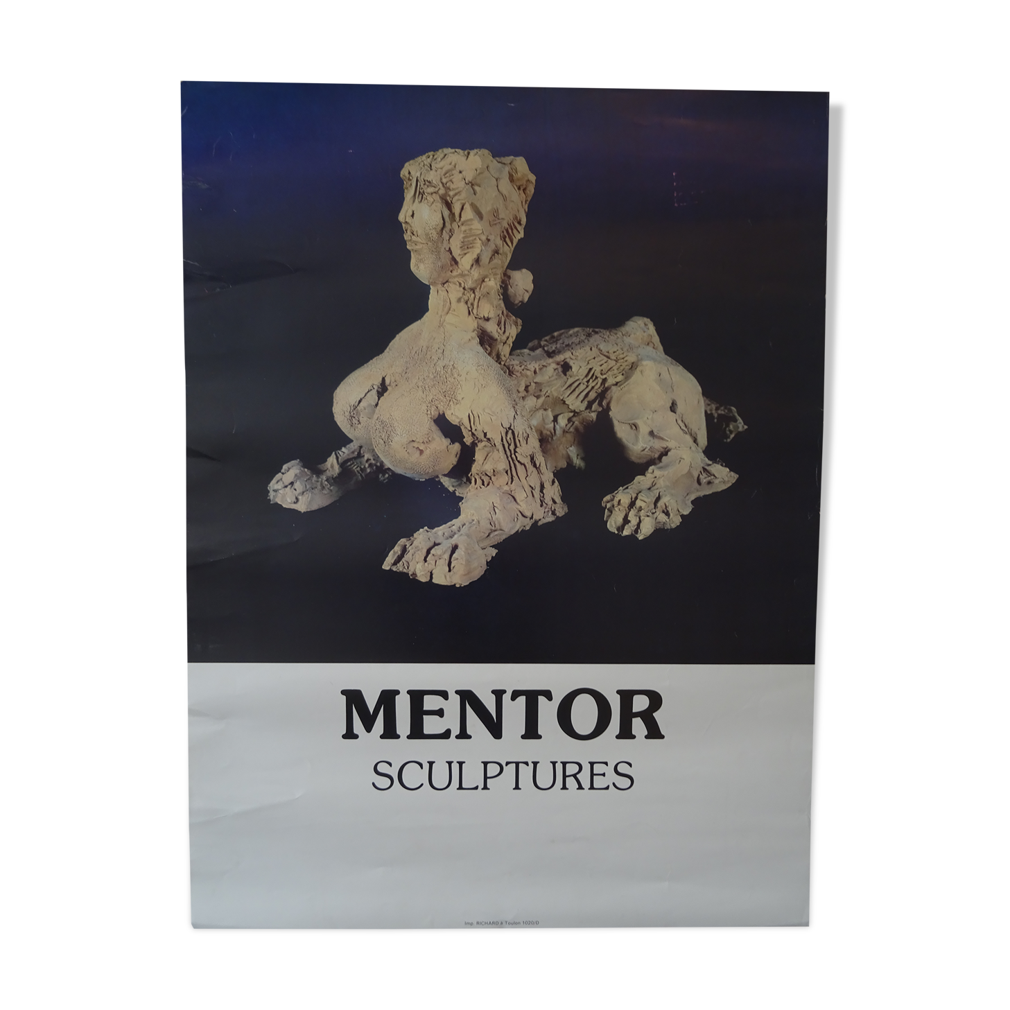 Poster exhibition blasco mentor sculptures galerie guigné paris 1982