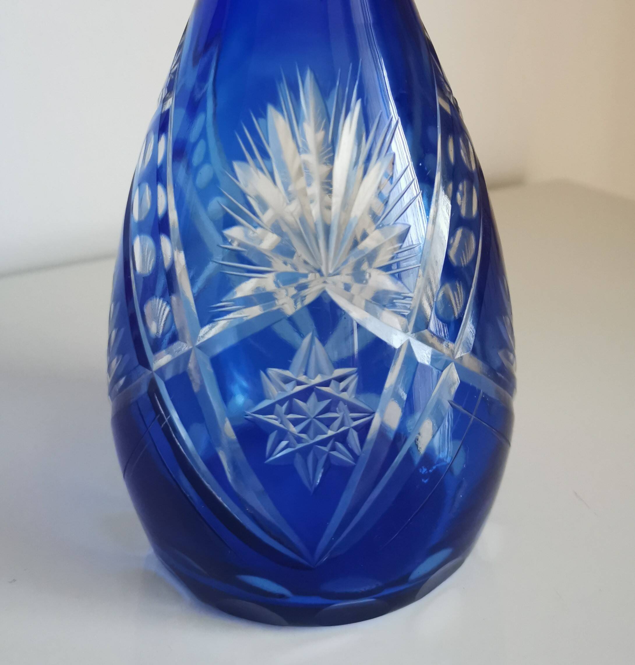 Carafe et 6 verres - verre taillé