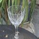 6 large old-cut crystal wine glasses, magnificent patterns