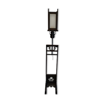 Lampe indonésienne vintage en bois exotique