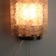 Gold metal and Murano glass wall light by DORIA, 1970s.