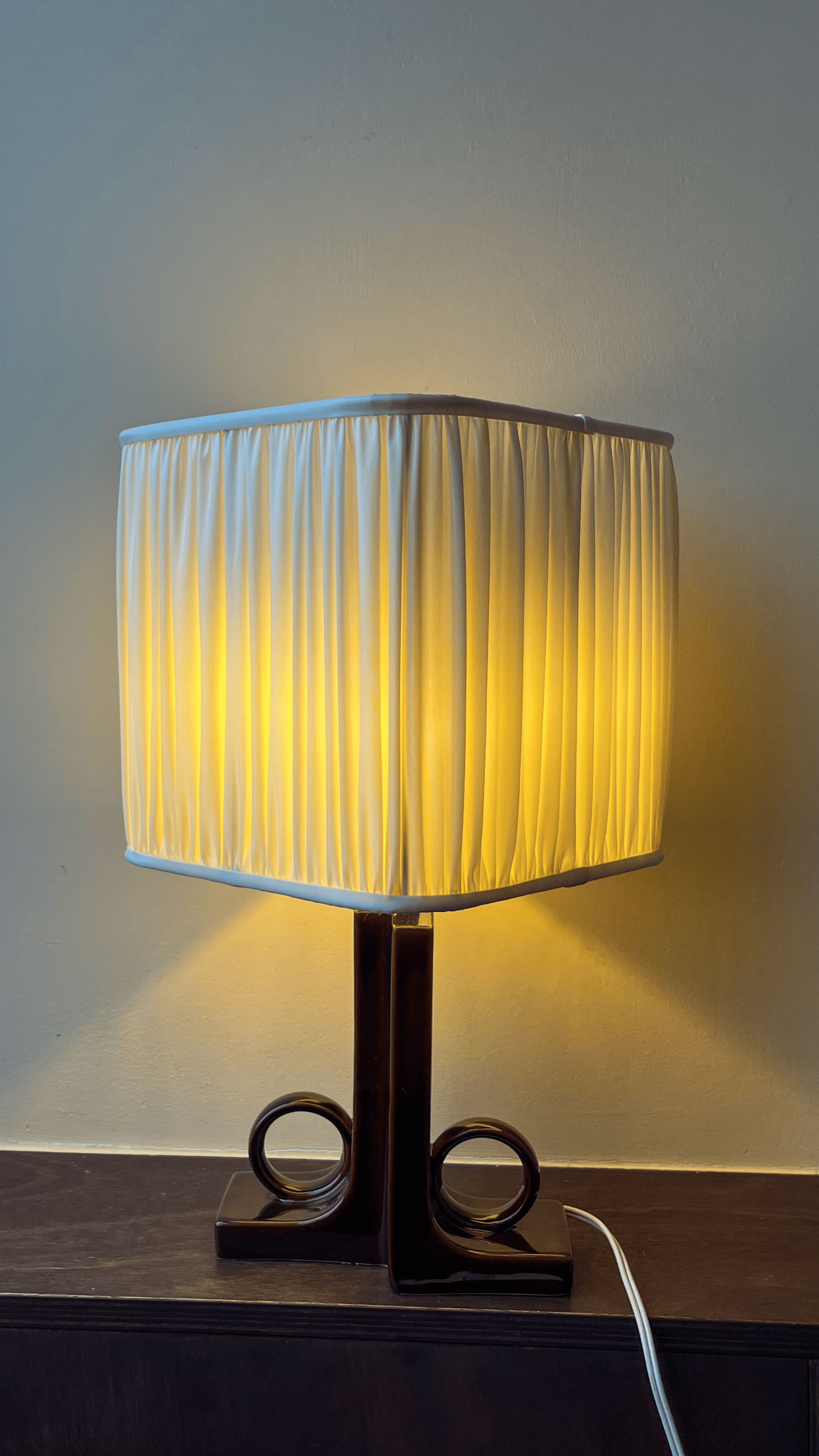 Pair of ceramic lamps