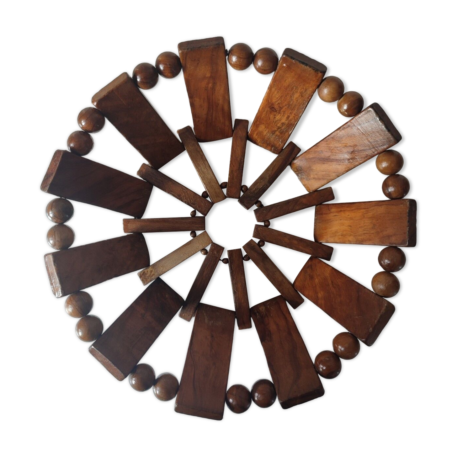 Teak fruit basket