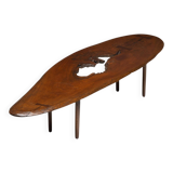 Table basse moderne organique avec vide naturel, France, milieu du 20e siècle