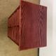 Small Chiffonier / Vintage red lacquered rattan storage unit