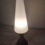 Lampe veilleuse diabolo teck laiton opaline Philips design scandinave