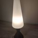 Night light diabolo teak brass opaline Philips Scandinavian design