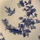 9 assiettes creuses en faïence bleue et blanche de Gien, 1960