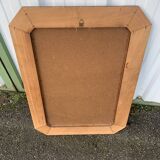 Octagonal beveled wooden mirror 71 x 55