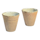 Set of 2 cups / mug Indonesian ceramic (matte brown)
