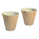 Set of 2 cups / mug Indonesian ceramic (matte brown)
