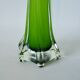 Large green and white opaline vase from the 70s