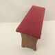 Footrests in wood and pink velvet