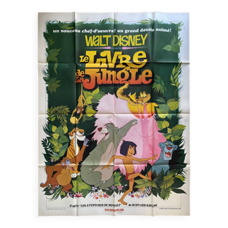 Affiche cinéma originale "Le Livre de la Jungle" Walt Disney 120x160cm 1967