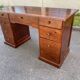 Solid pine wood desk with 8 drawers