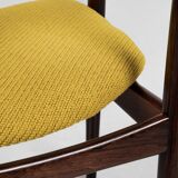 Midcentury Danish chair with armrests in rosewood by Henry Rosengren Hansen for Brande Møbelindustri