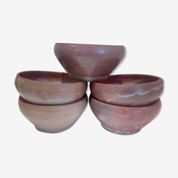 Set of 5 sandstone bowls