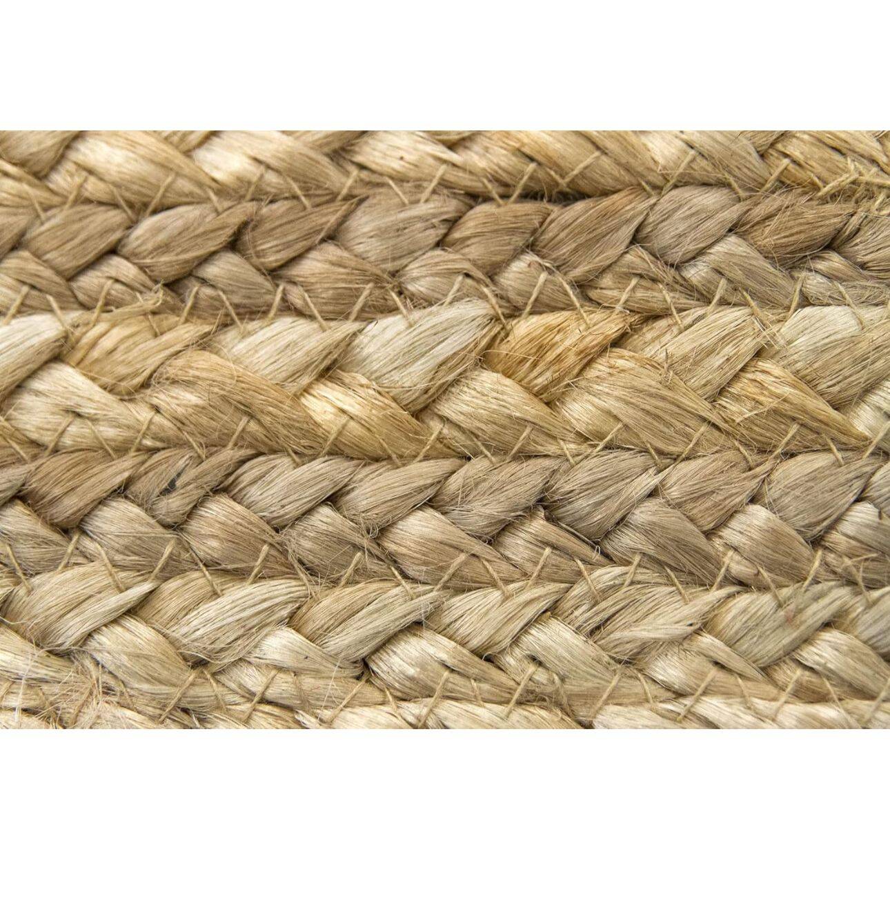 Natural Jute Rug, Alhambra Natural Color, 100% Jute Fiber Rug, Hand Braided