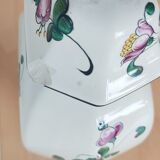 Vase décor fleurs peints à la main
