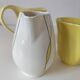 Set of three Salins Clair de Lune Panama vintage jugs.