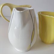 Set of three Salins Clair de Lune Panama vintage jugs.