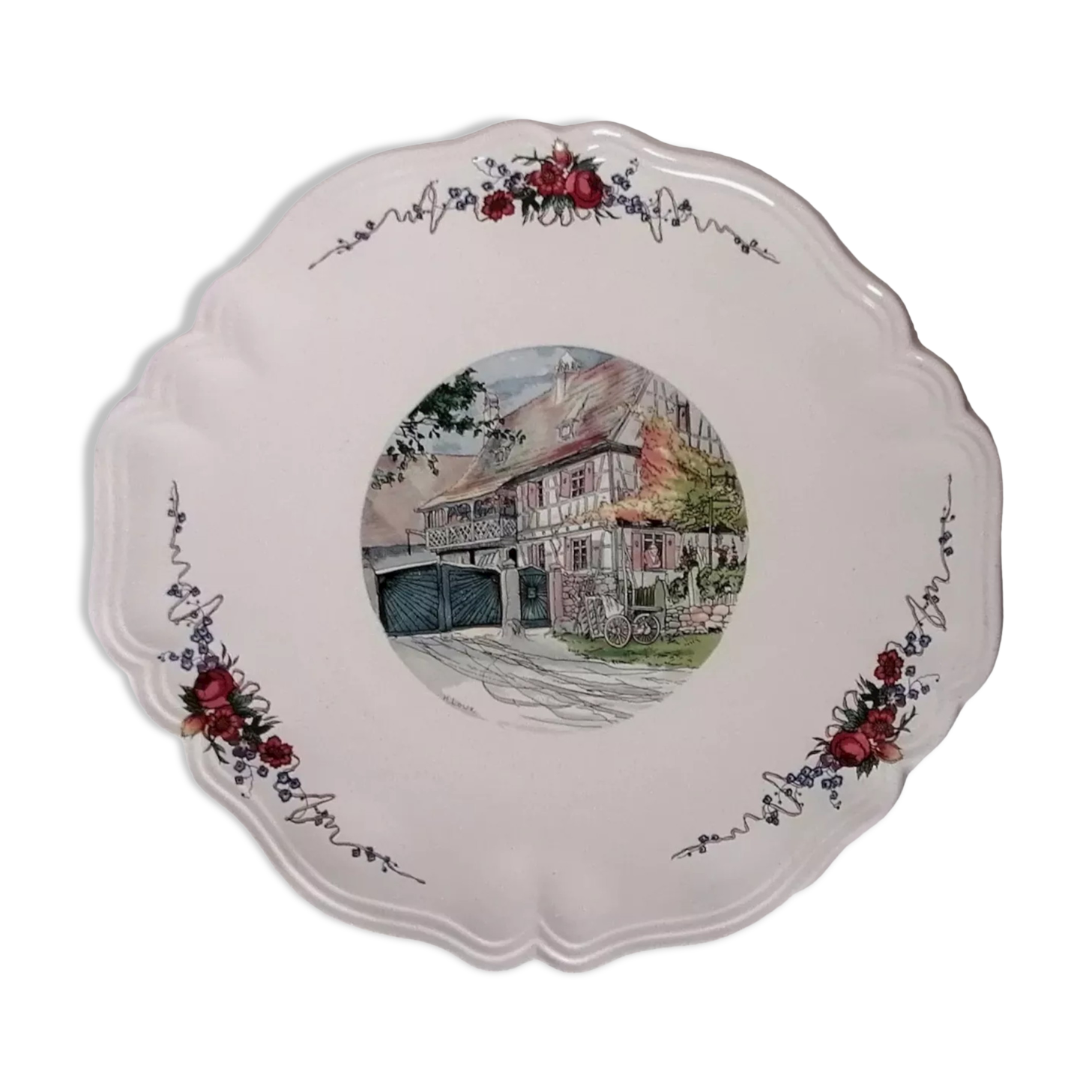 Sarreguemines orbernai pie dish