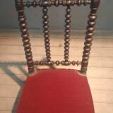 Napoleon III low chair in red velvet