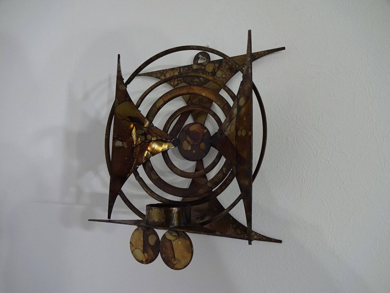 Brutalist Iron Candleholder by Henrik Horst, 1960s