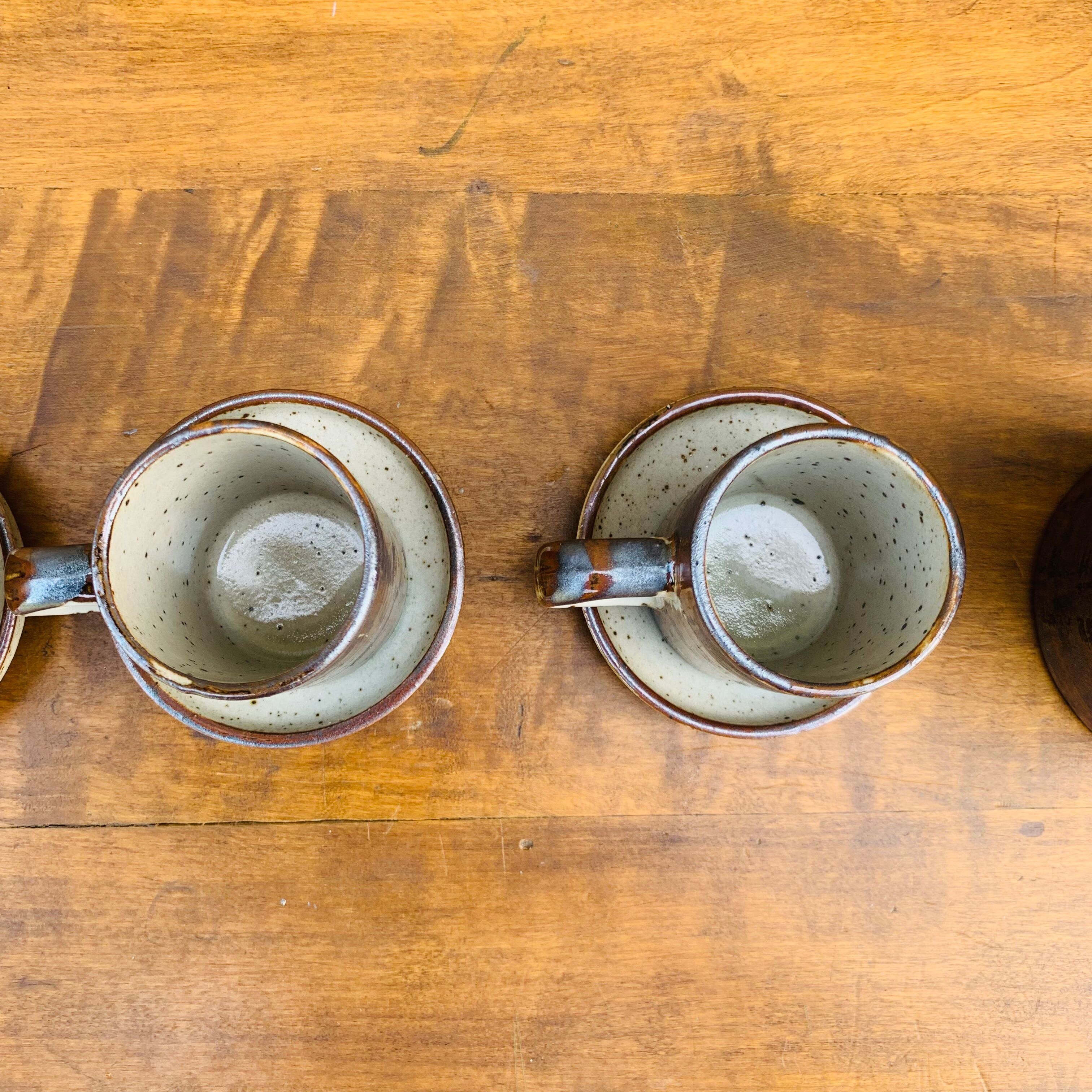 Vintage stoneware coffee set from the 1970s