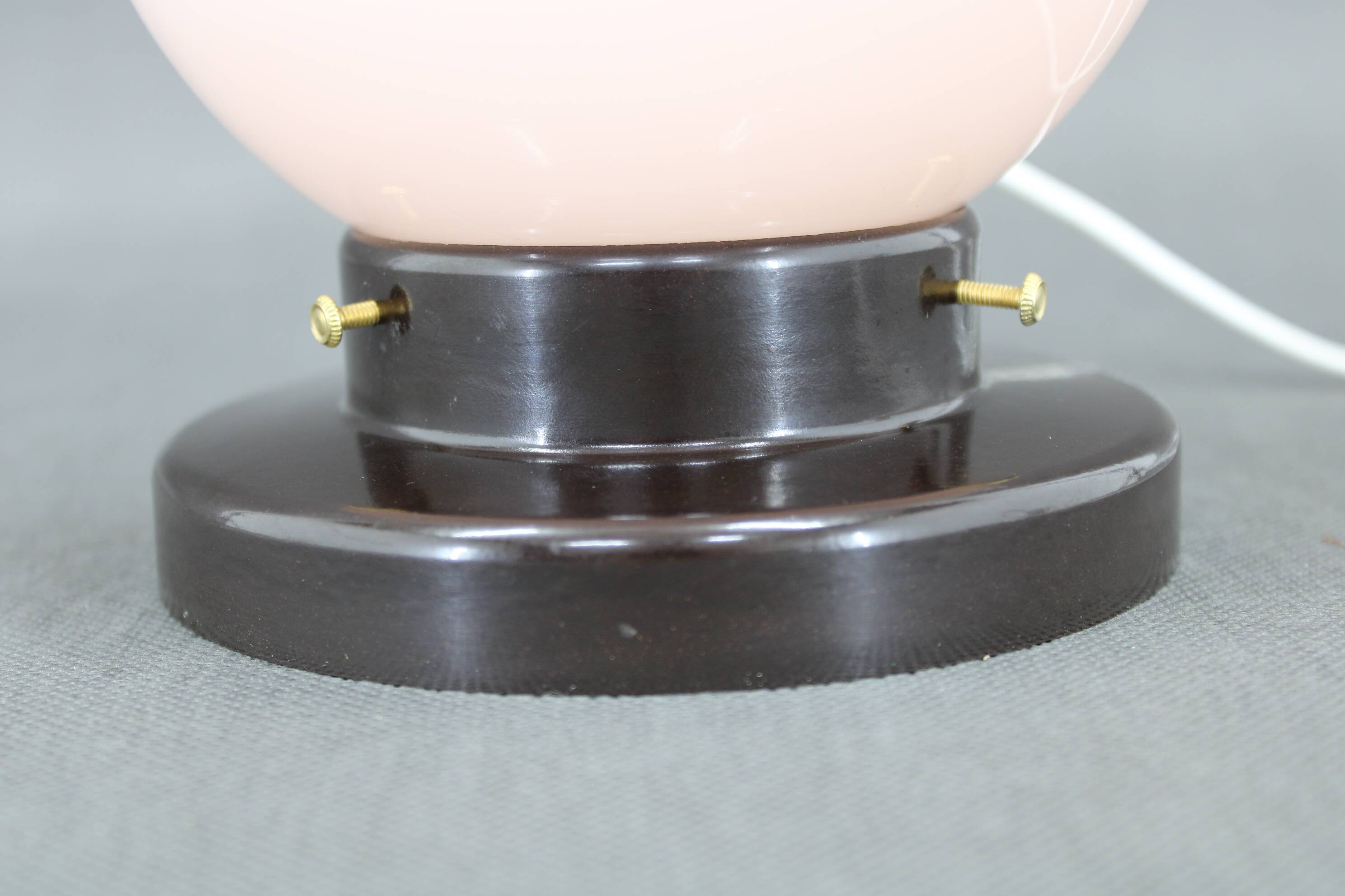 1950s Czechoslovakia recessed Bakelite glass lamp