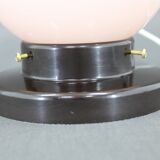 1950s Flush Mount Bakelite Glass Light, Czechoslovakia