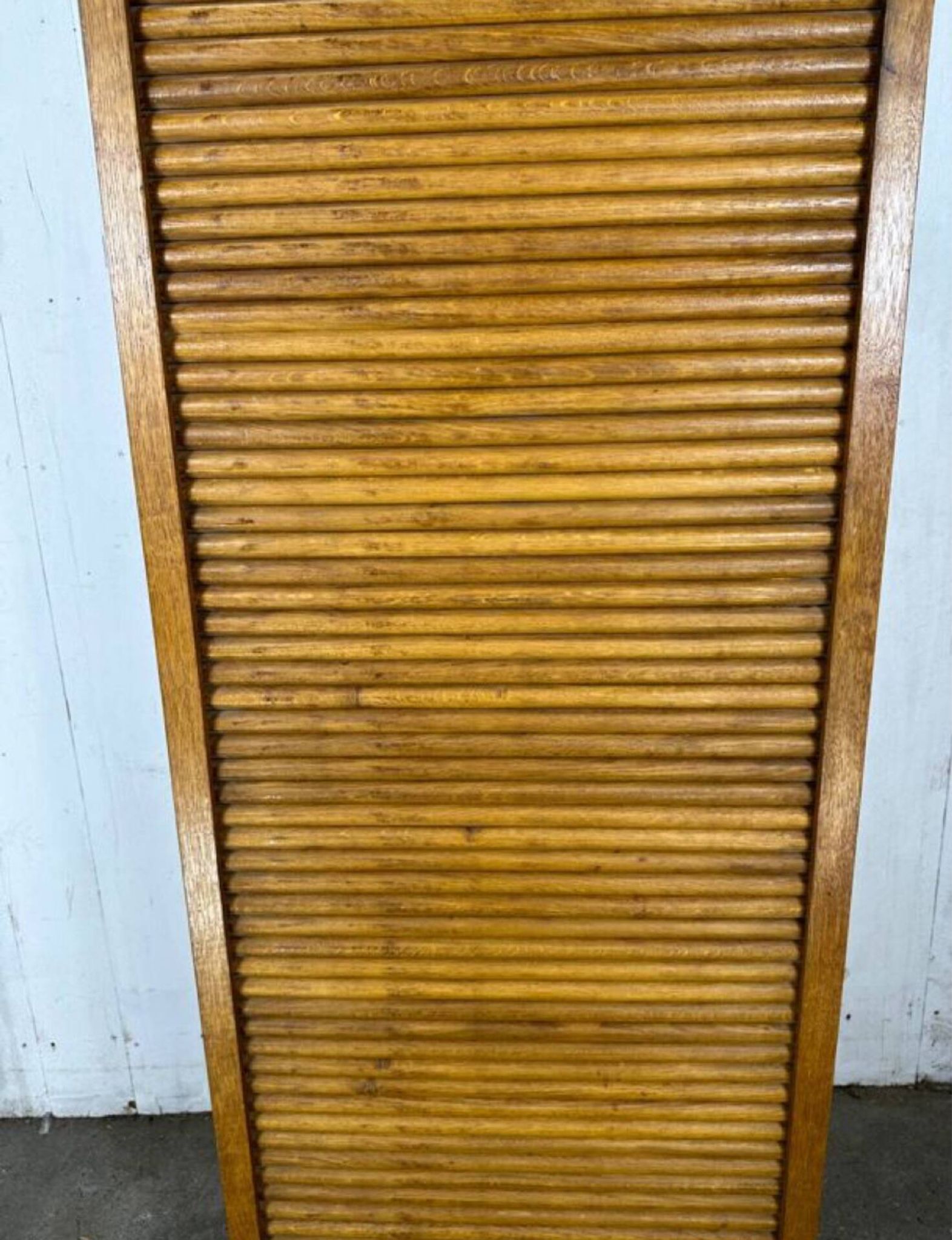 Vintage wooden curtain cabinet – antique office furniture