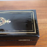 Glove box in ball marquetry