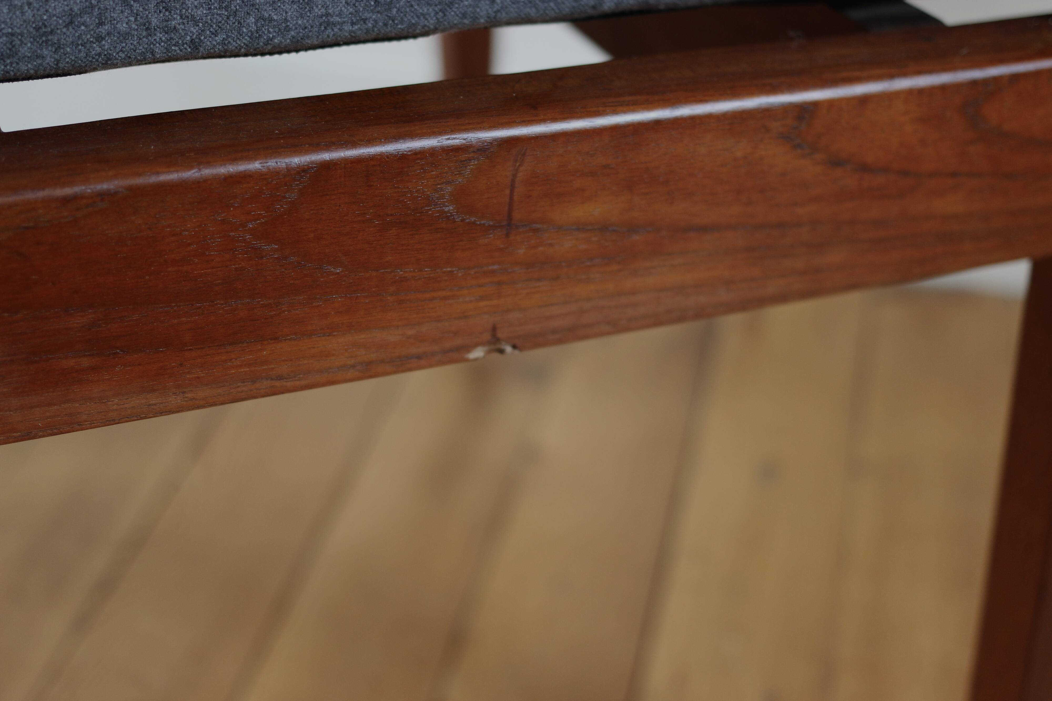 Fauteuil scandinave en teck et rotin, 1960