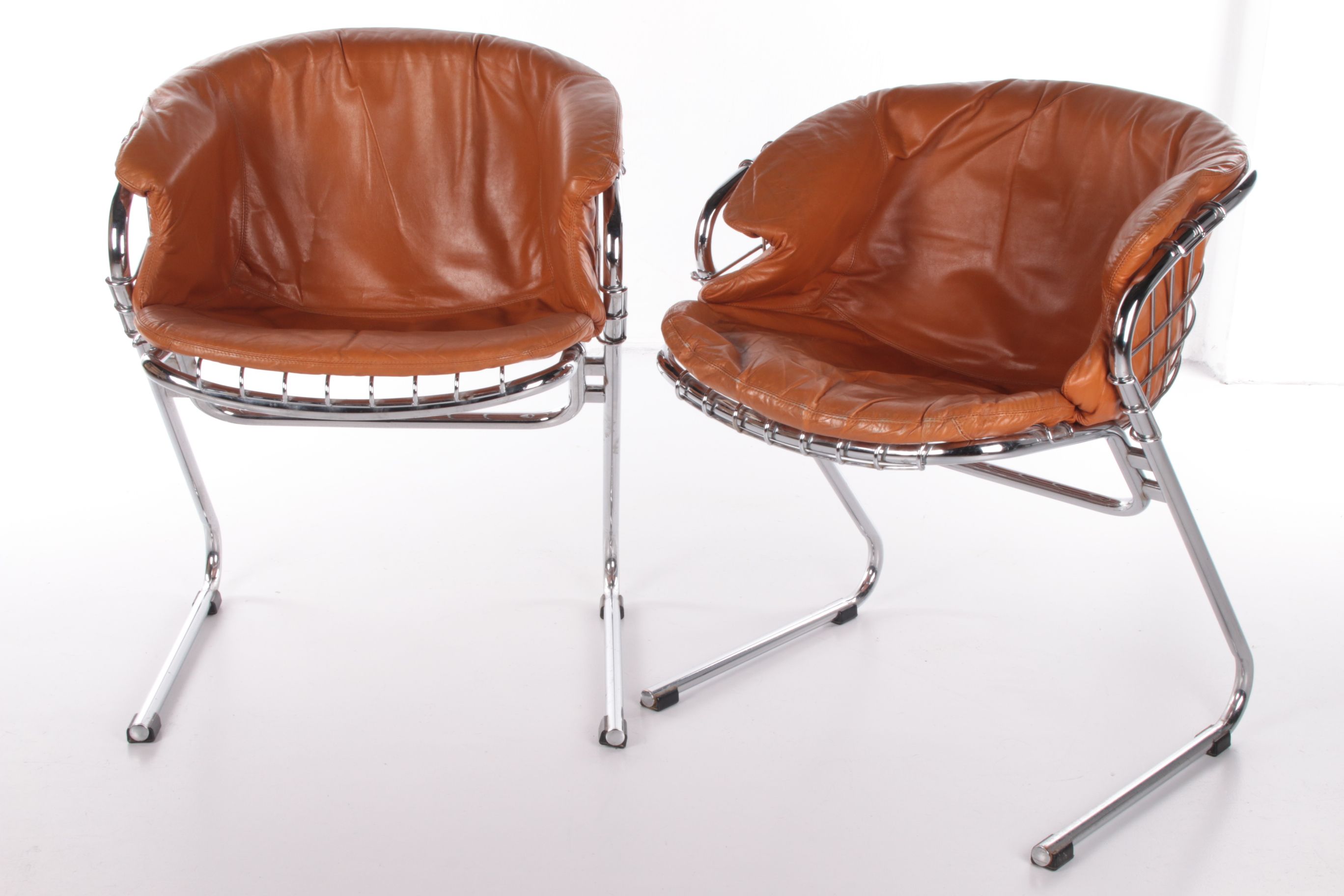 Set of 2 Gastone Rinaldi Dining room chairs Model Flynn,1970 Italy