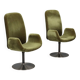 Paire de fauteuils vintage en tissu, mousse et métal, design Italie années 1970
