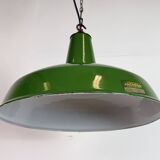 Suspension industrielle en émail vert de Jackson Electrical Co., années 1960