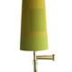 Vintage ikea brass swing arm floor lamp with pastel green fabric shade