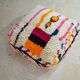 Colorful berber beery poufs azilal 60 x 60 x 20 cm