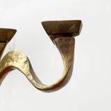 Vintage Brutalist Bronze Candle Holder