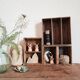 Old trio wooden workshop lockers