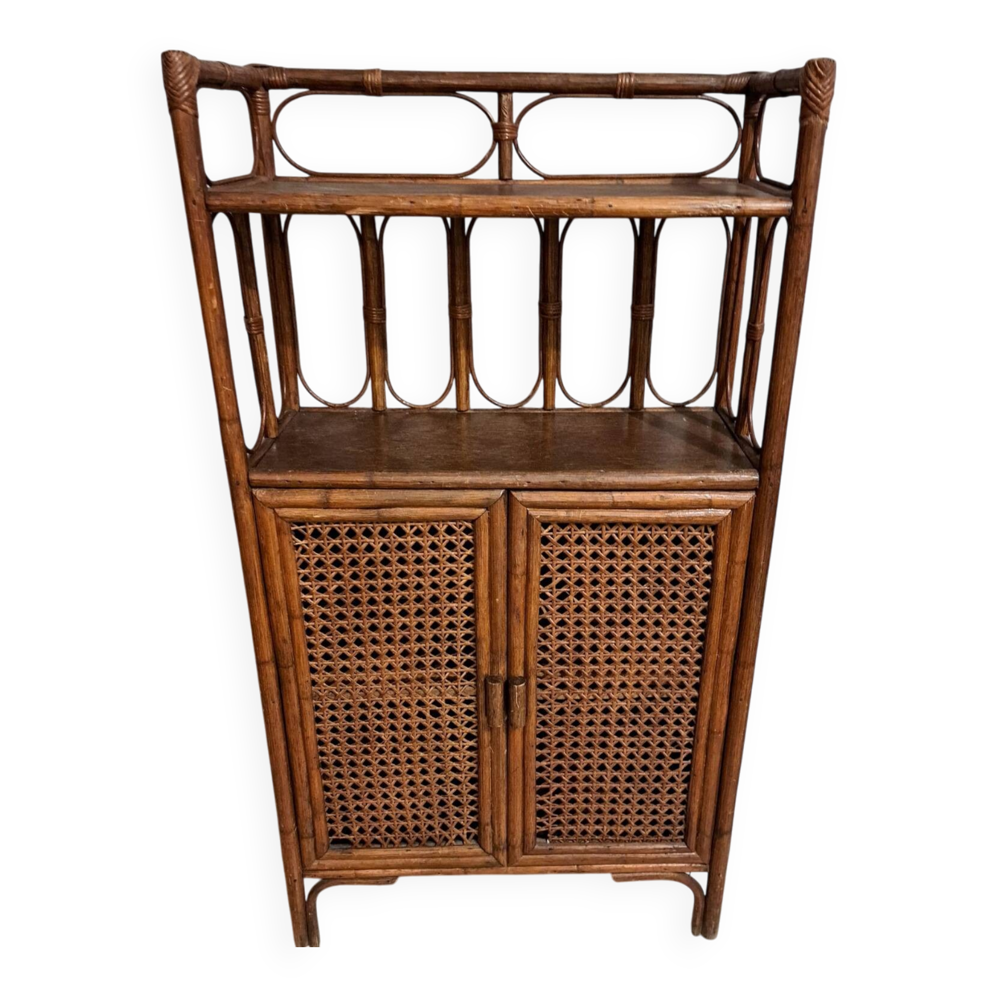Rattan shelf
