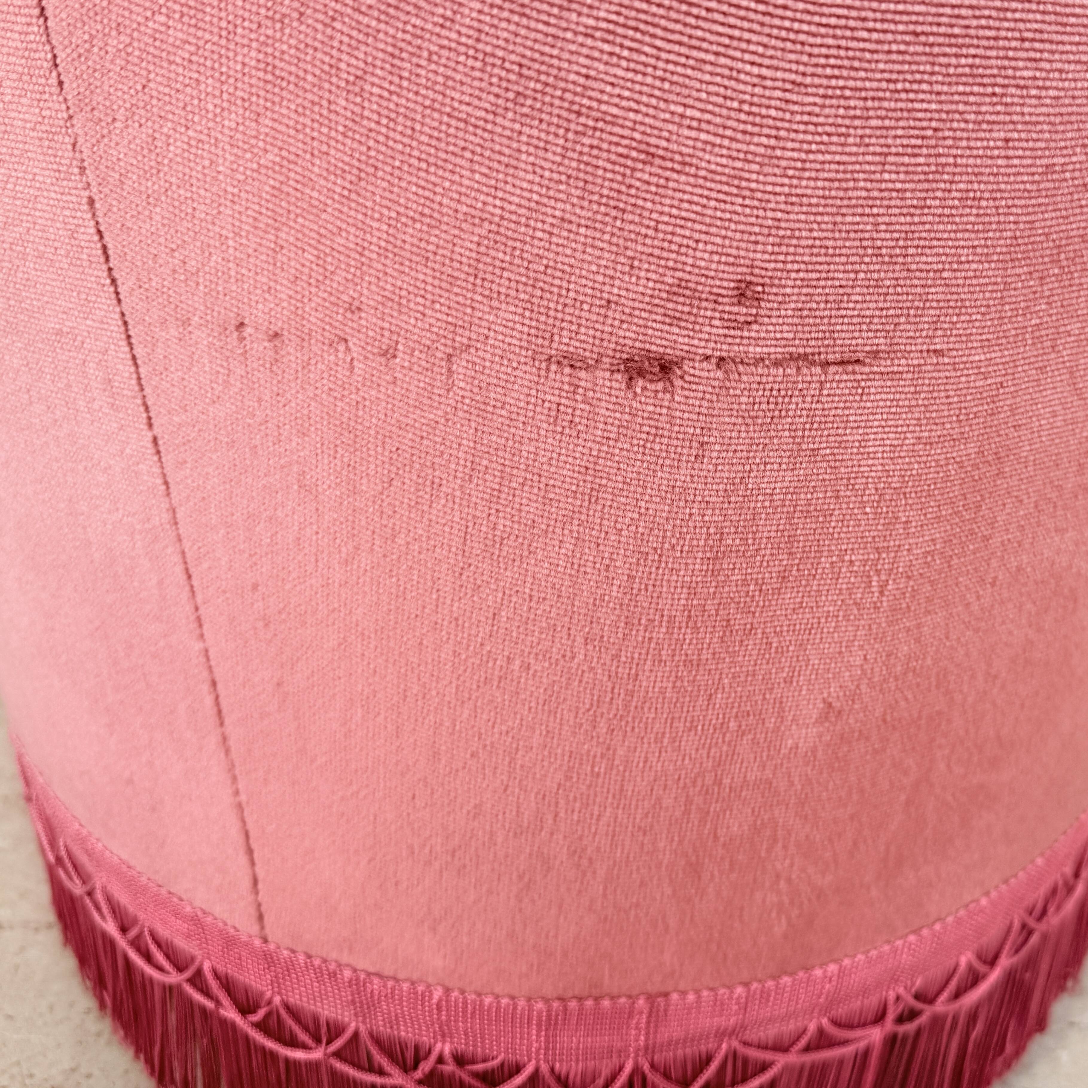 Pink velvet boudoir cocktail armchair