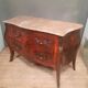 Commode à marquetterie de fleurs style Louis XV