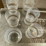 6 vintage orangeade glasses