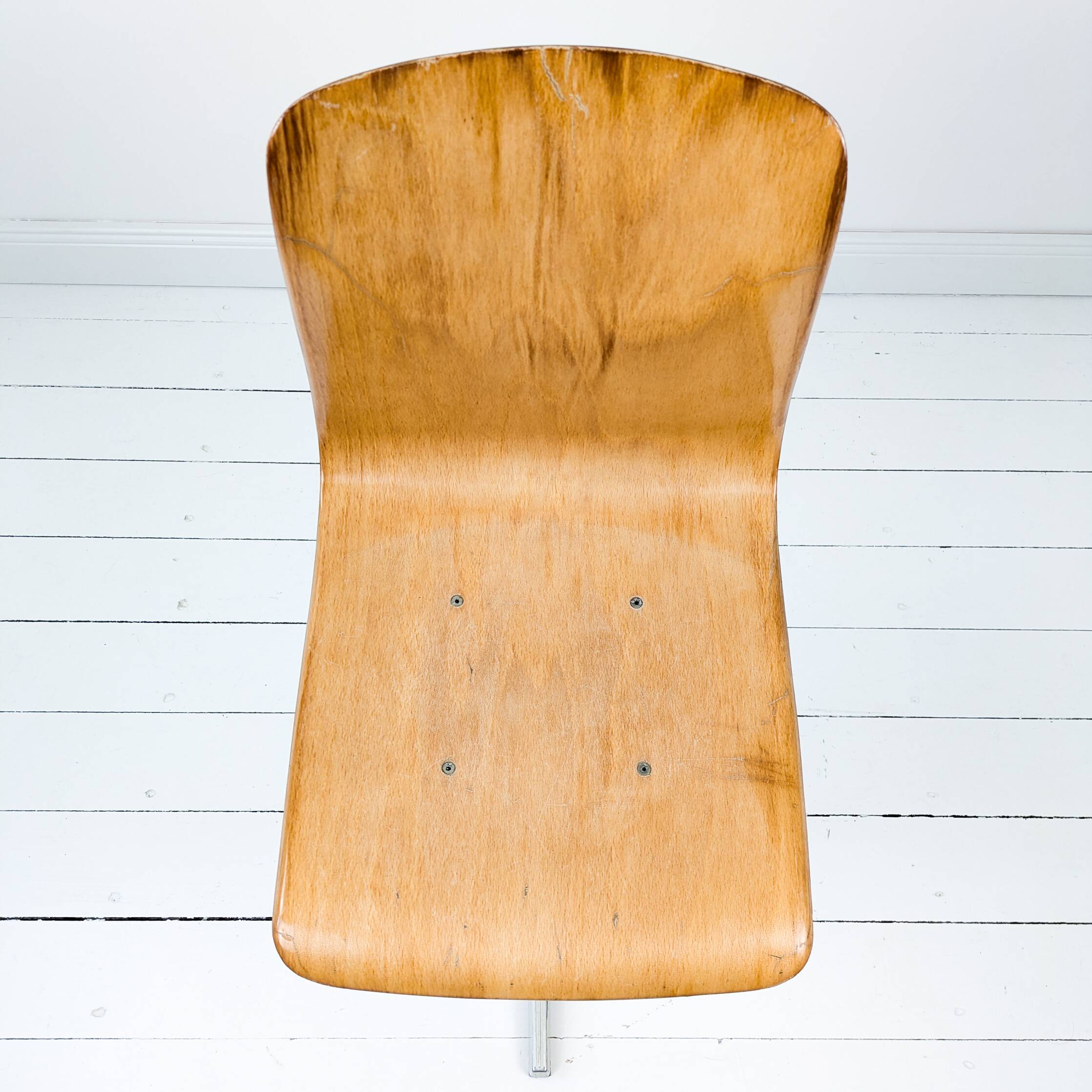 Chaise de bureau vintage industriel – coque Pagholz, métal, design allemand