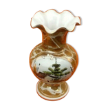 Baluster vase on foot-shower Ceramic decoration house in undergrowth